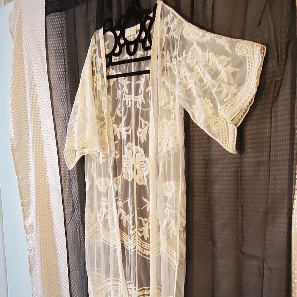 Victorian lace long cami